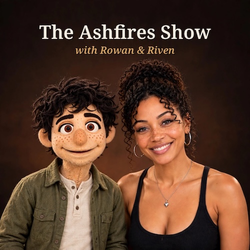 The Ashfires Show cover featuring Rowan and Riven